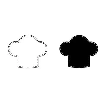 Vector set of illustrations of chef hats Stock Illustration