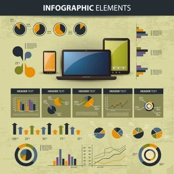 Vector set of infographic elements Illustrazione stock
