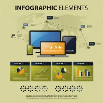 Vector set of infographic elements Illustrazione stock