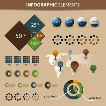 Vector Set of Infographic Elements Illustrazione stock
