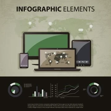Vector Set of Infographic Elements Stock Illustration