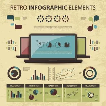 Vector set of infographic elements Illustrazione stock