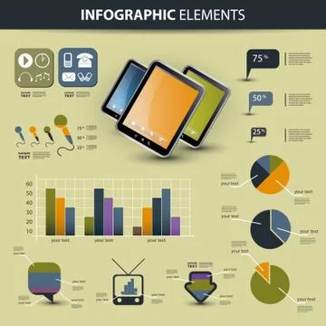 Vector Set of Infographic Elements Stockillustratie