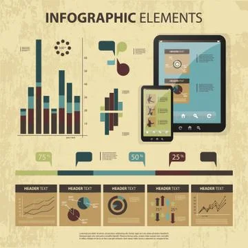 Vector set of infographic elements Illustrazione stock