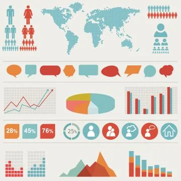 Vector set of infographic elements Stock Illustration