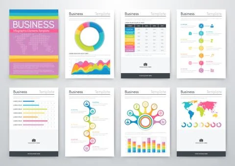 Vector set of infographics business Stock Illustration