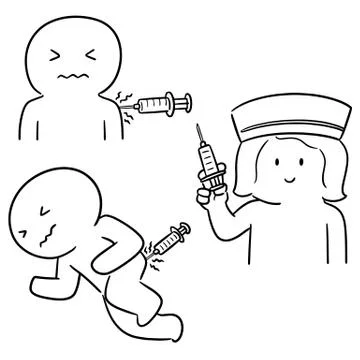 Vector set of injection medicine Stock Illustration