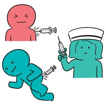 Vector set of injection medicine Illustrazione stock