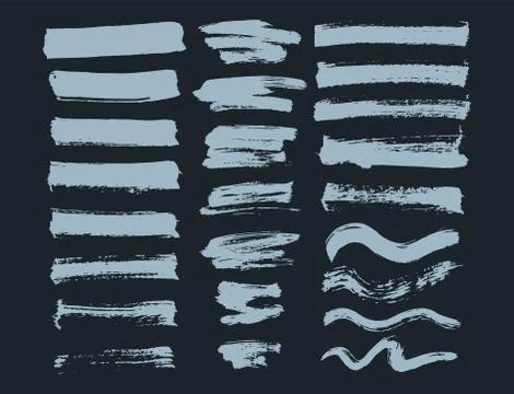Vector set of ink splashes blots splatter collection grunge design element and Ilustración de archivo