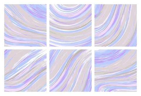 Vector set Ink texture watercolor hand drawn marbling illustration, abstract Stock Illustration
