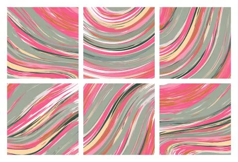 Vector set Ink texture watercolor hand drawn marbling illustration, abstract 스톡 일러스트