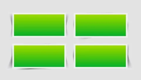 Vector set instant photo frames with different shade forms Stock Illustration