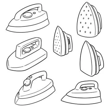 Vector set of iron Stock Illustration