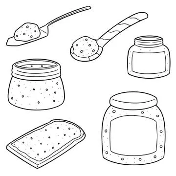 Vector set of jam Stock Illustration