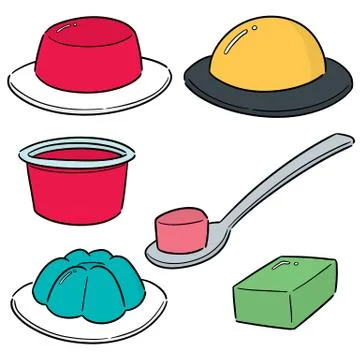 Vector set of jelly Stock Illustration
