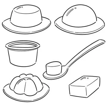 Vector set of jelly Stock Illustration