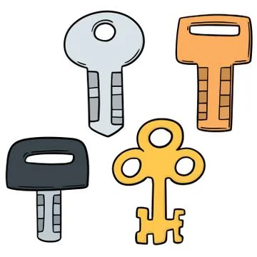 Vector set of key Stock Illustration
