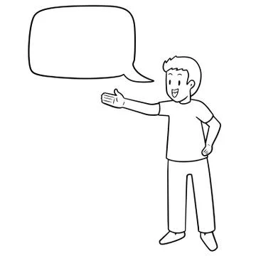 Vector set of kid talking Stock Illustration