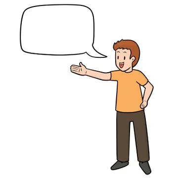 Vector set of kid talking Stock Illustration