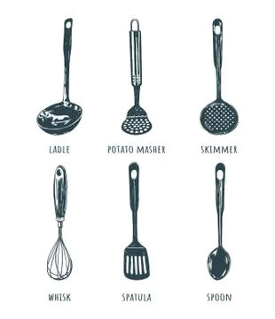 Vector set kitchen tool. Stock Illustration