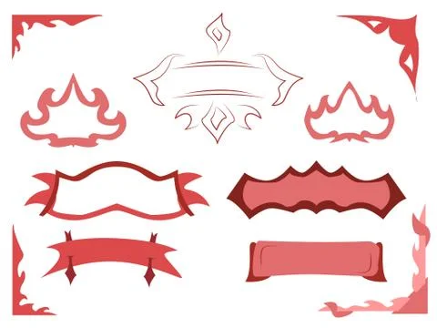 Vector set of labels and labels. Stock Illustration