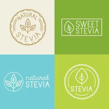 Vector set of labels, badges and design elements for food packaging Stock Illustration