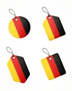 Vector set of labels with germany flag Illustrazione stock