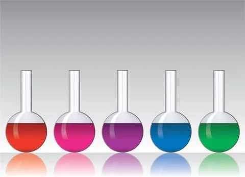 Vector set of laboratory glassware Stock Illustration