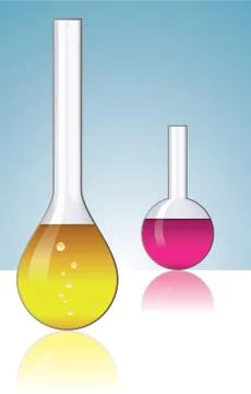 Vector set of laboratory glassware Stock Illustration
