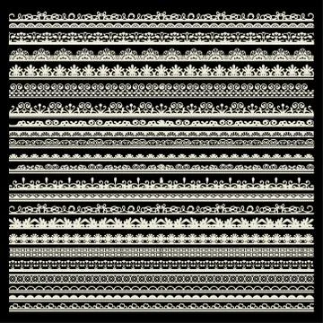 Vector set of lace trims Illustrazione stock