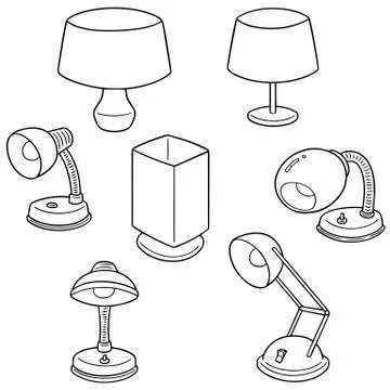 Vector set of lamp Stock Illustration