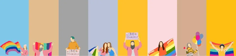 Vector set LGBT people  Stock Illustration