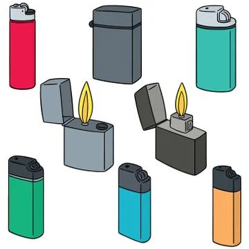 Vector set of lighter Stock Illustration