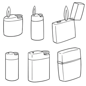 Vector set of lighter Stock Illustration