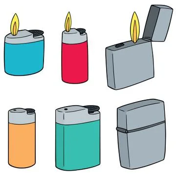 Vector set of lighter Stock Illustration
