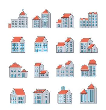 Vector set of linear Stock Illustration