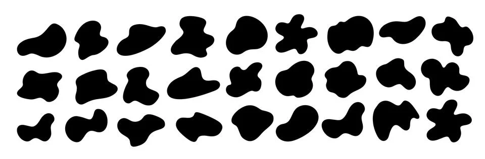 Vector set of liquid shapes shapes Stock Illustration
