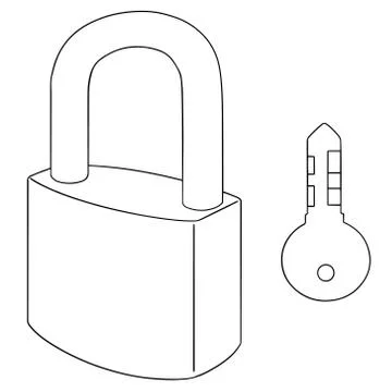 Vector set of lock and key Stock Illustration