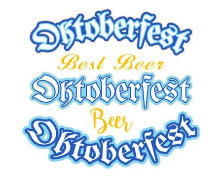 Vector set logo for Oktoberfest. Stock Illustration