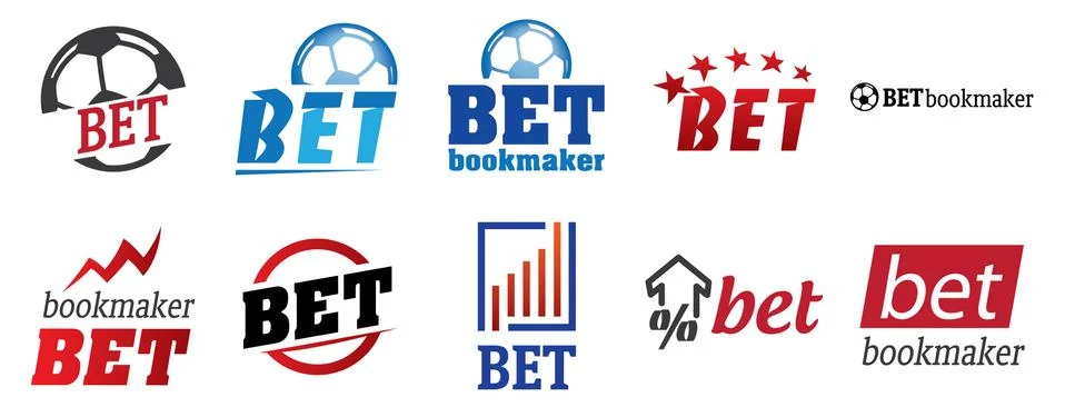 Vector set of logos, bets, bookmakers Stock Illustration