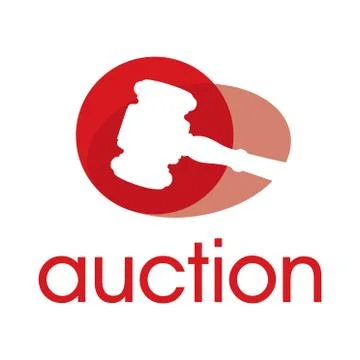 Vector set of logos for bidding and auctions Stock Illustration