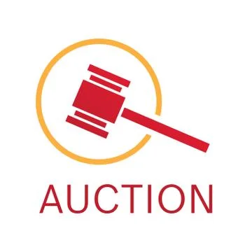 Vector set of logos for bidding and auctions Stock Illustration