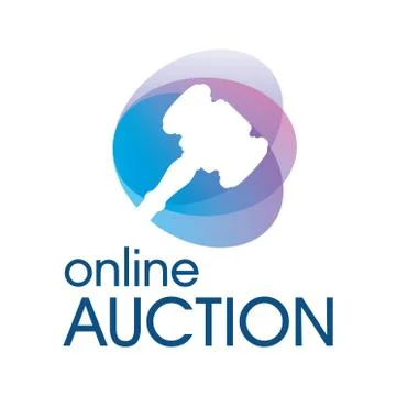 Vector set of logos for bidding and auctions Stock Illustration