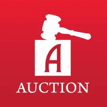 Vector set of logos for bidding and auctions Stock Illustration