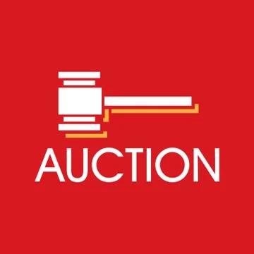Vector set of logos for bidding and auctions Stock Illustration