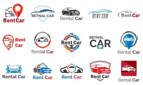 Vector set of logos for car rental and sale イラスト素材