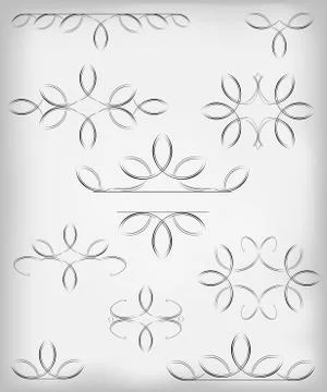 Vector set. a lot of design elements and page decoration.EPS10 vector Stock Illustration