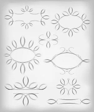 Vector set. a lot of design elements and page decoration. EPS10 vector Stock Illustration