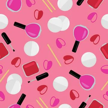 Vector set for manicure seamless pattern Stock Illustration