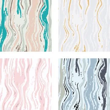 Vector set of marble texture backgrounds Stock Illustration